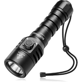 Sofirn SD03 Dive Light 1800 Lumen, IP68 Waterproof Scuba Diving Flashlight with Rechargeable Battery and Charger, Professional Diving Light Withstand 328 ft Underwater Pressure for Submersible Safety