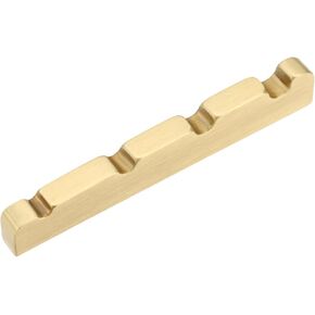 ECSiNG 1pc Bass Guitar Nut Brass Bass Nut 4 String 38mm Electric BASS Guitar Flat Bottom String Nut Compatible with Fender JAZZ Bass (38x6.2x3mm)