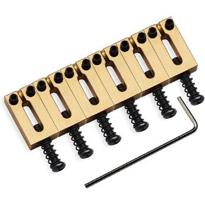 SAPHUE Brass Saddle 6pcs/Lot Pure Brass Flat Top Guitar Bridge Saddles 10.5MM for Fender Stratocaster or Telecaster
