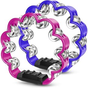 Flexzion Flower Tambourine - 8 Inch Handheld Percussion Instrument w/Metal Jingles & Ergonomic Grip - Small Tambourines for Adults, Kids, Church, Parties, & Musical Events (Black)