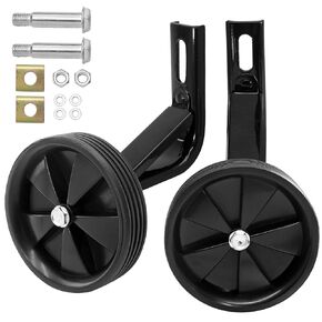 Litoexpe Bicycle Auxiliary Wheel Accessories For 12 Inch, Bicycle Training Wheels is Suitable Variable Speed and Single Speed Kids Bike, Black