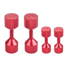 4 Pcs Aluminium Flange Two Hole Pins 1-1/8" Two Hole Alignment Pins & 1-5/8" Detachable Flange Double Hole Pins Black
