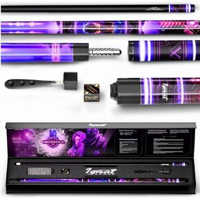 IgnatGames 2-Pieces Pool Cue Stick - 58" Premium Canadian Maple Billiard Pool Sticks for Adults with New AirStrike® Shaft and Premium Case + Billiard Accessories 2in1 Pocket Chalker & Tip Shaper in Kuwait