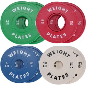 2 in Change Plates 1.25LB Pairs 2.5LB Pairs 5LB Pairs 10LB Pairs 17.5 LB 37.5 LB Set Fractional Weight Plates Set,Bumper plates for Gym Home,Rubber Coating & Steel