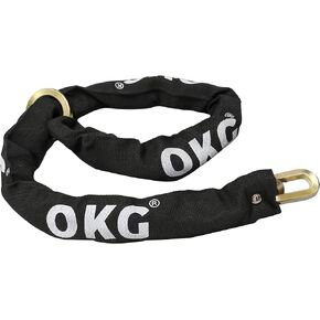 OKG Security Chain - 3.6 ft x 0.36" (9mm) Heavy Duty Chain - Special Hardened Alloy Steel Cut Proof Chain - Premium Anti Theft Garage Chain, E-Bike Chain, Motorcycle Lock Chain, Fence Gate Chain, etc.