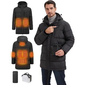 Men's Winter Jacket Heated Jacket for Men with Battery Pack Mens Winter Coat Electric heated jackets