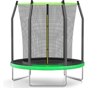 AOTOB 6 FT Kids Toddler Trampoline with Enclosure & W-Shaped Leg - 36 pcs Springs for Maximum Elasticity - Perfect for Outdoor and Indoor Fun!