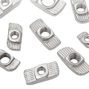 200 Pieces 2020 Series T Nuts, Plated Carbon Steel Sliding T Nuts for Aluminum Profile-T-Slot Nut Hammer Head Fastener (M5)