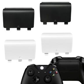 4 Pack Battery Cover for Xbox One&One S/X Controller Cover, Replacement Battery Back Cover for Xbox One S/X,Battery Back Shell Covers for Xbox One&One S/X[NOT for Xbox Series X/S](Black)