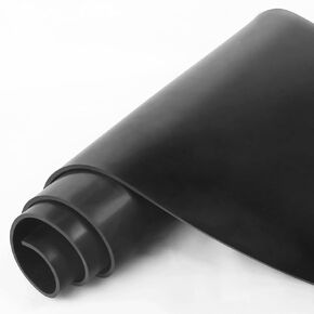 HooTown Neoprene Rubber Sheet, Insulation, Anti-Vibration, Anti-Slip, for Weather Stripping, Gasket, Costume, High Temp Gasket Material, No Adhesive Backing 1/8" Thick x 12" Wide x 12" Long