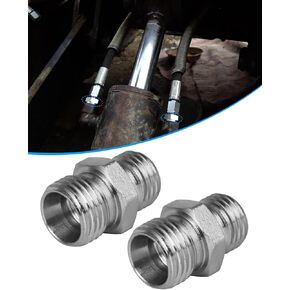 Replaces 115757 Hydraulic Attachment Fittings, Threaded Fitting Converter for Mini Excavators for most Hydraulic Thumb, Screw Attachments and Hydraulic Tilt Buckets 2Pcs