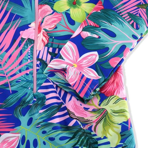 Girls Swimsuits One Pieces Long Sleeve Swimwear UPF50+ Toddler Kids Zipper Sun Protection Bathing Suits Sizes 2-12 in Kuwait