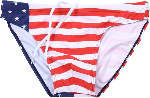 EASEJUICY Mens Swim Briefs Print American Flag Swimwear Star and Stripes Sexy Swimsuits Designer Style Bathing Suit in Saudi Arabia