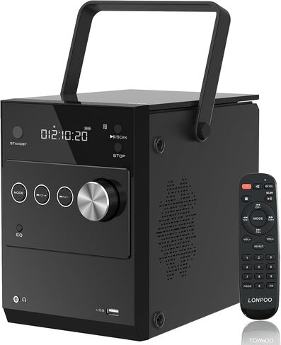 LONPOO Stereo CD Boombox Portable Bluetooth Digital Tuner FM Radio CD Player with USB Playback,Bluetooth-in,AUX Input and 3.5mm Earphone Output & Music Sound System in Saudi Arabia