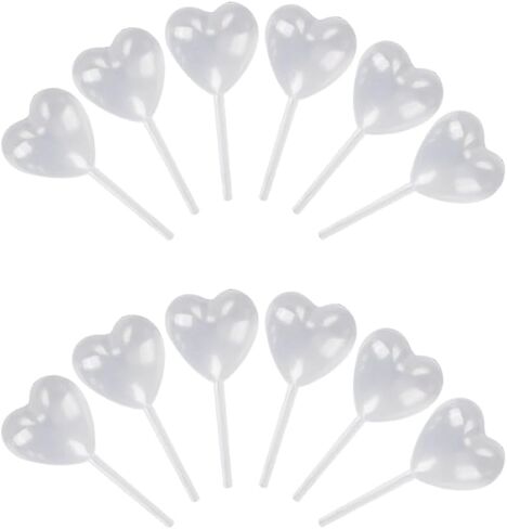 100 Pcs 4 ml Clear Heart Shape Liquid Pipettes Plastic Squeeze Transfer Pipettes Cupcake Pipettes Dropper Food Liquid Dropper Injector in Saudi Arabia