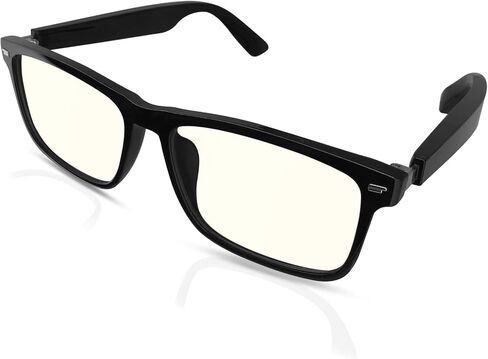 Smart Bluetooth Glasses for Men Women with 2 Speakers,Blue Light Filter,Music/Calling,Voice Assistant,13 Min Charge (KX04S) in Saudi Arabia
