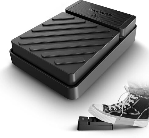 NEEWER Foot Switch for NEEWER Teleprompter App ONLY, Silent Bluetooth Remote Control Foot Pedal Switch with 9.8'/3m USB A to Type C Cable, USB/AAA Battery Powered, RT112 in Saudi Arabia