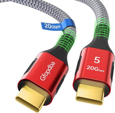 عرض النطاق الترددي 120 جيجابت في الثانية لكابل Thunderbolt 5 4FT، يدعم 80 جيجابت في الثانية، PD 240W، 16K / 8K@60 هرتز، 4K@540 هرتز، كابل عرض فيديو USB C لـ Thunderbolt 4/3، iPhone 16/15، إرساء، SSD، USB4 in Saudi Arabia