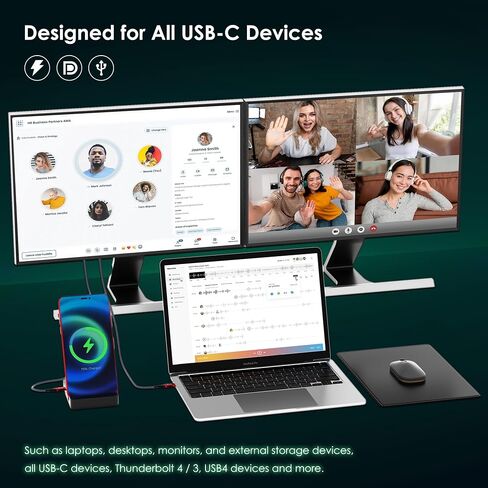 عرض النطاق الترددي 120 جيجابت في الثانية لكابل Thunderbolt 5 4FT، يدعم 80 جيجابت في الثانية، PD 240W، 16K / 8K@60 هرتز، 4K@540 هرتز، كابل عرض فيديو USB C لـ Thunderbolt 4/3، iPhone 16/15، إرساء، SSD، USB4 in Saudi Arabia