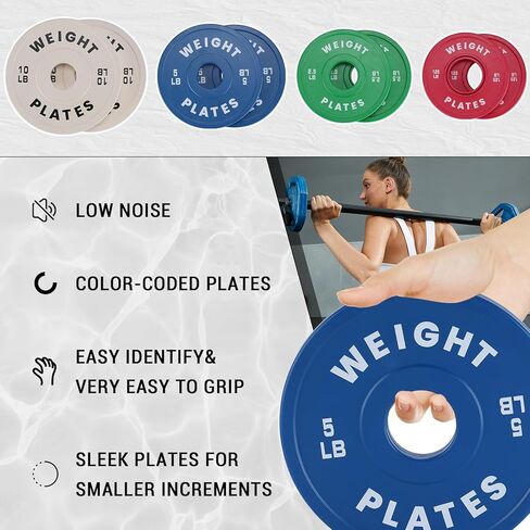 2 in Change Plates 1.25LB Pairs 2.5LB Pairs 5LB Pairs 10LB Pairs 17.5 LB 37.5 LB Set Fractional Weight Plates Set,Bumper plates for Gym Home,Rubber Coating & Steel in Kuwait