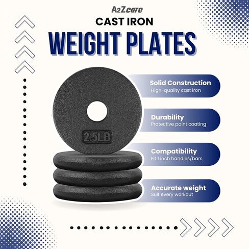 A2ZCARE Weight Plates 1 inch, Standard Weight Plates, Cast Iron Weight Plate, Dumbbell Weight Plates in Saudi Arabia