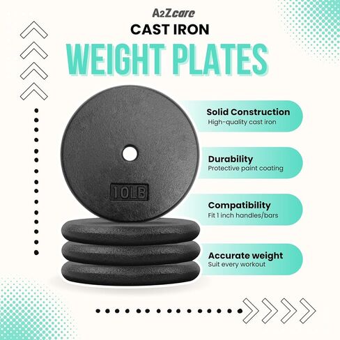 A2ZCARE Weight Plates 1 inch, Standard Weight Plates, Cast Iron Weight Plate, Dumbbell Weight Plates in Saudi Arabia