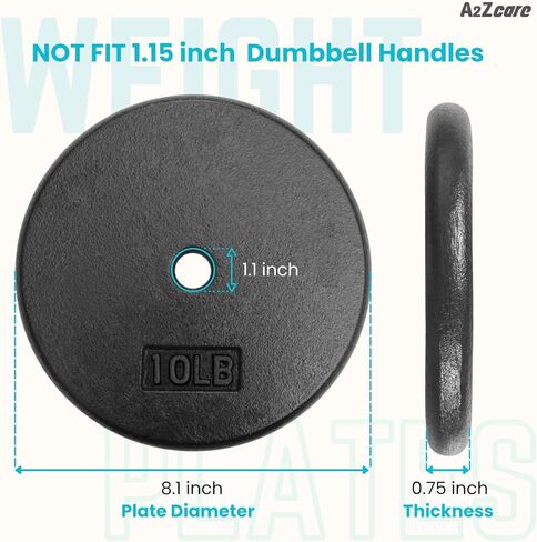 A2ZCARE Weight Plates 1 inch, Standard Weight Plates, Cast Iron Weight Plate, Dumbbell Weight Plates in Kuwait