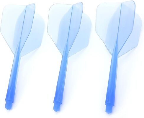 Qiilu Darts Flights Integrated Shaft and Flights Abs 3 Pcs 2Ba Integrated Transparent Shaft and Flights Standard Shape Anti Break (Blue) in Saudi Arabia