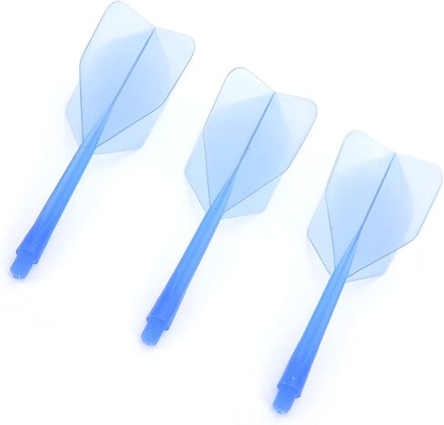 Qiilu Darts Flights Integrated Shaft and Flights Abs 3 Pcs 2Ba Integrated Transparent Shaft and Flights Standard Shape Anti Break (Blue) in Saudi Arabia