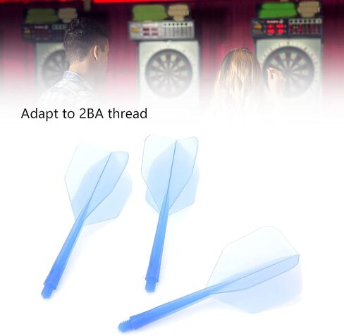 Qiilu Darts Flights Integrated Shaft and Flights Abs 3 Pcs 2Ba Integrated Transparent Shaft and Flights Standard Shape Anti Break (Blue) in Saudi Arabia