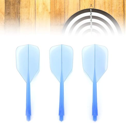 Qiilu Darts Flights Integrated Shaft and Flights Abs 3 Pcs 2Ba Integrated Transparent Shaft and Flights Standard Shape Anti Break (Blue) in Saudi Arabia