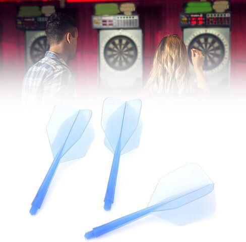 Qiilu Darts Flights Integrated Shaft and Flights Abs 3 Pcs 2Ba Integrated Transparent Shaft and Flights Standard Shape Anti Break (Blue) in Saudi Arabia