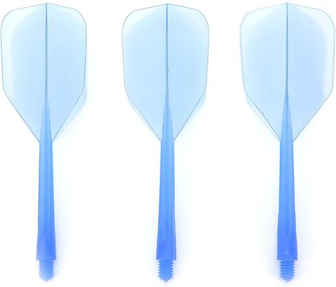 Qiilu Darts Flights Integrated Shaft and Flights Abs 3 Pcs 2Ba Integrated Transparent Shaft and Flights Standard Shape Anti Break (Blue) in Saudi Arabia