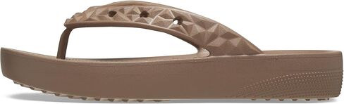 Crocs Women's Baya Platform Flip Sandal, White, 5 in Saudi Arabia