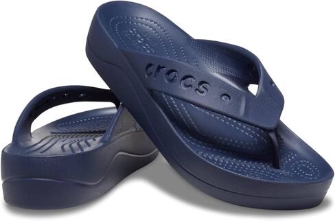 Crocs Women's Baya Platform Flip Sandal, White, 5 in Saudi Arabia
