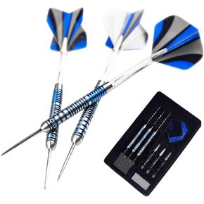 Formula Sports 90% Tungsten Steel Tip Darts Set - Professional Darts Metal Tip Set Available in 21g/22g/23g/24g, with Aluminum Shafts, Tungsten Barrels, Extra Flights, Sharpener, Carrying Case