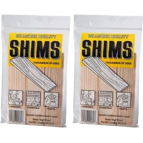 Nelson Wood Shims Elson 9 Pack 6" Wood Shims in Poly Bag to Hang On A Clip Strip, 6", Multy (2-Pack)