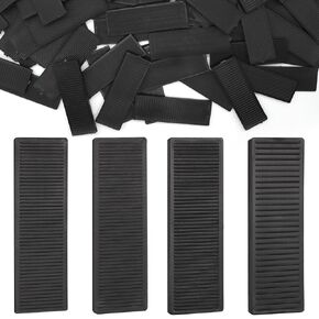 80 Pcs Solid Plastic Shims for Leveling, Flat Drywall Shims for Leveling, 3/64, 5/64, 1/8, 5/32 Inch (Black)