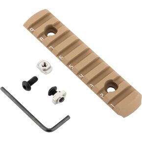 TuFok Picatinny Rail Section for Mlock - Thin 0.27in Height Rail Attachment Rail Adapter Mount Alumimun 9-Slot