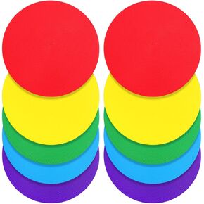 Toddmomy Poly Spot Markers, 10Pcs Anti-Slip Agility Spots Markers Floor Dots Circle Floor Spots Markers Cones for Exercise Drills Sports Speed Agility Training