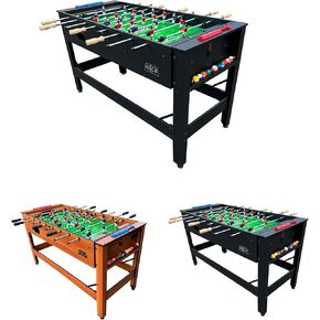 KICK Twain 48″ 2-in-1 Multi Game Table - Combo Game Table Set - Billiards/Pool and Foosball for Home, Game Room, Friends and Family!