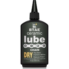 Dry Bike Chain Wax Lube 4 oz for Road,Mountain Bike,MTB & Bicycle Chain Lubricant Oil with Ceramic Nanoparticle and PTFE (Teflon)