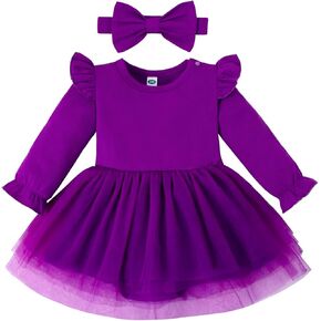 Magic Park 0-18M Infant Bodysuit Tutu Dress Baby Girl Romper Dress Toddler Solid Color Tulle Skirt Baptism Holidays Outfits