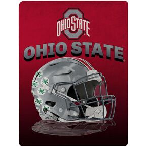 NORTHWEST NCAA Ohio State Buckeyes Grids Super Plush Micro Raschel Throw, 46-inches x 60-inches, Team Colors