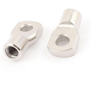 M6 Female Thread Gas Spring Rod End Fitting Eyelet Connector Silver Tone 2pcs Replace Parts