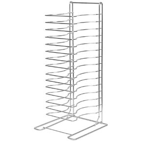 Winco APZT-1015 15-Slot Aluminum Pizza Pan Rack