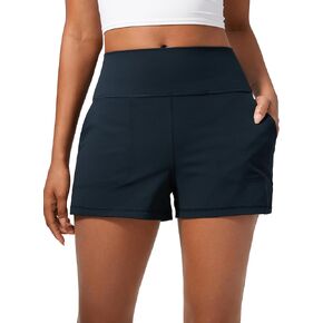 CRZ YOGA Butterlift Shorts for Women High Waisted Yoga Casual Lounge Workout Shorts with Pockets Linerless