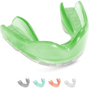 SafeJawz Elements Dual Layer Mouthguard Premium Protection Adults and Junior Gum Shield with Case for Boxing, MMA, Rugby, Martial Arts, Judo and All Contact Sports