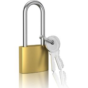 Key Locks, Shackle Length 2.63in, Long Shackle Padlocks with Keys, Gym Locker Padlocks, High Security Padlock, for Indoor, Gate, Garage
