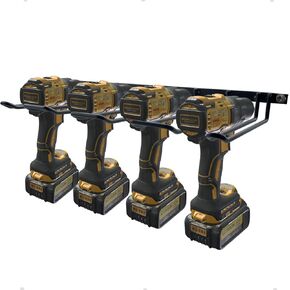 Drill Holder, Power Tool Organizer, Wall Mount 4 Cordless Metal Shelf Holder, Utility Storage Rack for Dewalt Cordless Tools for father day gifts